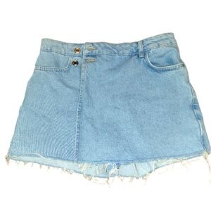 Zara Light Blue Denim Skort